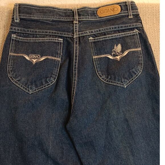 Gitano Vintage 80s Jeans Women 14 29"X32" Dark Wash High Rise Relaxed Straight - Picture 10 of 14